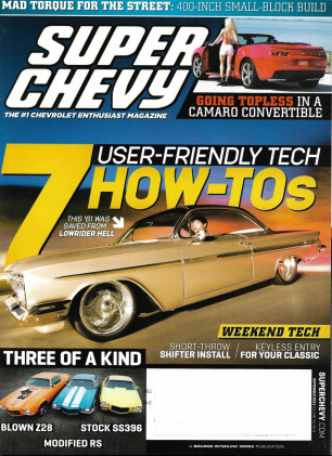 SUPER CHEVY 2011 SEPT - BLOWN Z28, MODIFIED RS, STOCK SS396, CAMARO CONV